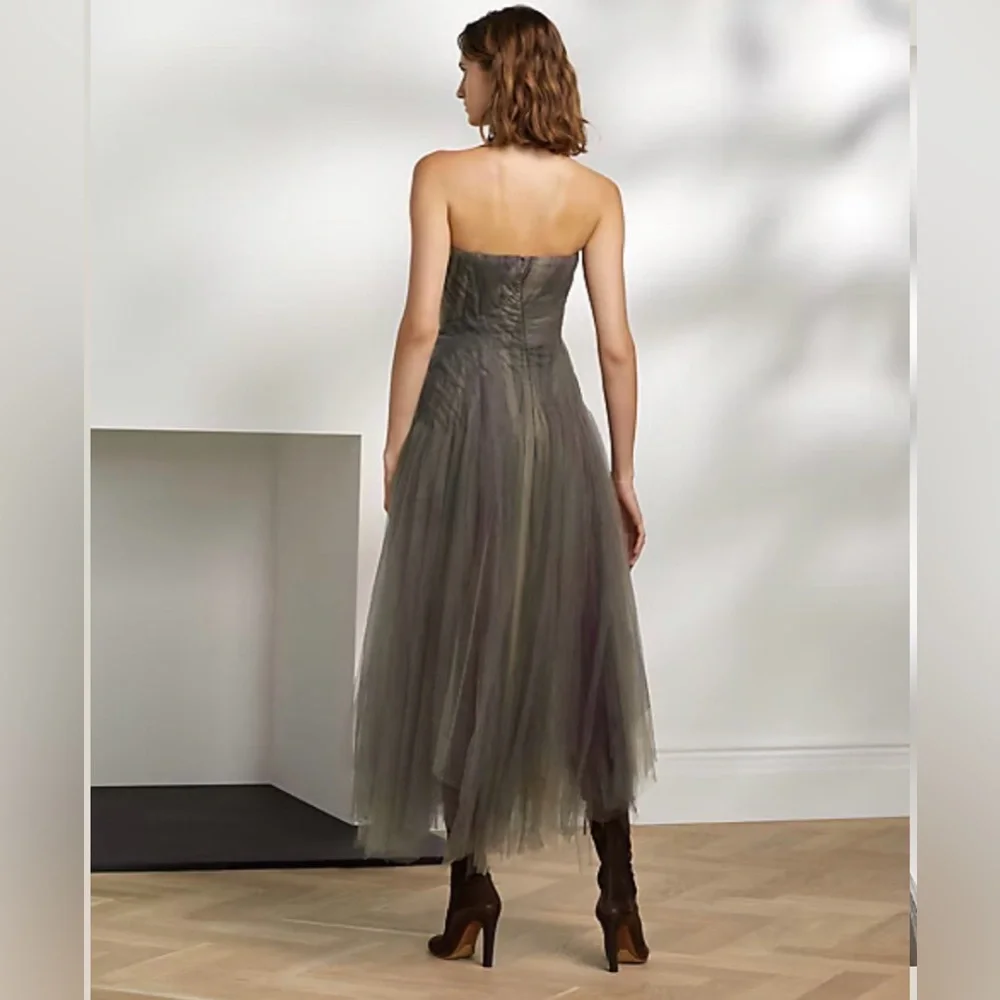 Ralph Lauren Collection Purple Label Tulle Strapless Evening Dress Formal Midi 6 - Picture 11 of 16